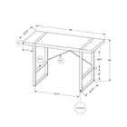 Monarch Specialties - 7311 Bureau 48 po L - Espresso/Metal Noir-Fini sur tous les côtés pour un placement flexible n'importe où dans un bureau à domicile