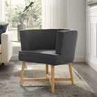 Modway - Anders Tissu rembourré Chaise d’accent - Gris-Rembourrage en tissu polyester