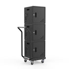 Luxor - Chariot de recharge modulaire pour 30 appareils (3 armoires) avec chariot simple et alimentation CA-Chaque armoire modulaire peut contenir jusqu’à 10 ordinateurs portables ou tablettes avec un écran allant jusqu’à 13 po