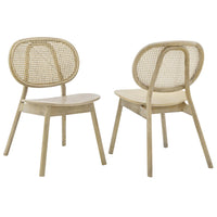 Modway - Malina Fauteuil d’appoint de salle à manger Ensemble de 2 - Gris-CHARME DE FERME MODERNE – Vous transportant au moment du déjeuner dans un café chaleureux, cette chaise à manger allie charme ferme moderne au style côtier, créant un design aérien avec des détails arrondis