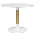 Modway - Whirl Manche Table à manger, Blanc-Table ronde à manger