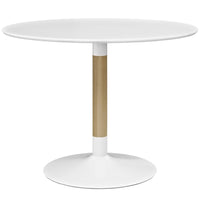 Modway - Whirl Manche Table à manger, Blanc-Table ronde à manger