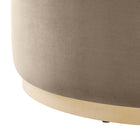 Modway - Tilden Gros velours rond de performance de 38" Rembourré Ottoman - Taupe Natural-Arrivée entièrement assemblée