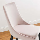 Modway - Viscount Accent Performance Velvet Chaises de salle à manger Ensemble de 2 - Rose-Rembourrage en mousse dense