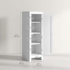 HOMCOM - Armoire de cuisine avec étagères réglables et porte simple pour salle à manger - blanc-Une base surélevée facilite le nettoyage 