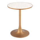 Zuo - Bite Table bistrot - Beige/Or-Garantie limitée de 3 ans