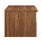 Modway - Envision Fixation murale Table de chevet, Blanc noyer-Stratifié à grain de bois