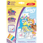 Crayola - Ensemble de casse-tête réutilisable Colour & Erase Bluey-CASSE-TÊTE EFFAÇABLE COLOUR & ERASE DE CRAYOLA : Comprend 12 pièces de casse-tête Bluey double face (15 cm x 15 cm) et 4 marqueurs lavables Colour & Erase
