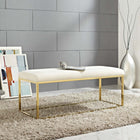 Modway - Anticipate Tissu Banc in Ivoire d’or-Sellerie en velours en polyester