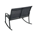 Dura Housewares - double rocking chair Portland - gris-Tissu Sling-Tex pour un entretien facile