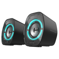 Hecate - Haut-parleur de jeu Hecate G1000II BT 5.4 avec haut-parleur de 2,5 po, basses améliorées, USB-C, entrée AUX et 9 modes d’éclairage RVB dynamiques – Noir-Avec un corps compact de 9,2 cm de largeur, chaque enceinte s’intègre facilement sur un bureau d’un mètre. Son grand œil lumineux attire instantanément le regard et ajoute une touche de charme à la caméra — élégante, peu encombrante et toujours prête pour la photo