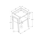 Monarch Specialties - 3590 Table D'Appoint - 23 po H/Marbre Noir/Metal Noir-5