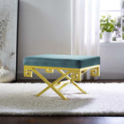 Modway - Rove Velours Performance Velvet Banc - Bleu de mer-Revêtement en velours de performance