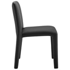 Modway - Rhodes Cuir végétalien rembourré Chaise à manger - Noir-6