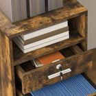 Vinsetto - Armoire à dossiers 2 tiroirs format lettre/A4 avec serrure - brun rustique-Couleur : Brun rustique 
