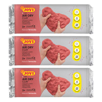 JOVI - Argile séchée à l'air libre - Barres de 1,1 lb - Terre cuite - Paquet de 3-Texture fraîche et agréable : découvrez le plaisir de travailler avec l'argile séchante à l'air JOVI, dotée d'une texture fraîche et agréable qui procure une sensation de fraîcheur au toucher. Sa consistance humide la rend exceptionnellement facile à façonner et à manipuler, vous permettant de donner vie à vos visions créatives sans effort.