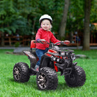 Aosom - Voiture électrique pour enfants, quad 12v/10ah - rouge-Deux moteurs fournissent une puissante traction arrière. 
