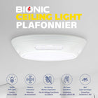 Bell+Howell - Plafonnier LED ultra-lumineux sans fil Bionic avec télécommande-Lumières LED : la lumière est allumée avec 34 LED de haute puissance conçues pour durer 50 000 heures et est actionnée par batterie avec des batteries 4 C (non incluses) et une batterie cellulaire pour la télécommande (incluse)
