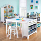 Guidecraft - Table et tabourets artistiques pour enfants de la collection Martha Stewart Living & Learning - Blanc crème-Convient aux enfants âgés de 4 ans et plus