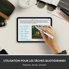 Stylet numérique Logitech Crayon USB-C pour iPad (2018 et versions ultérieures) - Argent-Sensibilité à l'inclinaison pour un poids de ligne dynamique
