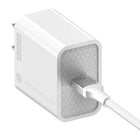 Scosche - chargeur rapide USB-C PowerVolt 20 watts avec câble tressé de 1,8 m - blanc -Concu pour s'adapter a toute prise de courant et/ou barre d'alimentation.