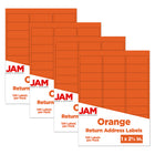 JAM Paper Étiquettes postales, 2 5/8 x 1 po, orange cosmique Astrobright, 480 par paquet-3,2 oz