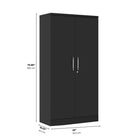 Ceha Canada - Armoire de rangement BDM 180 avec poignée fixe - Noir-SYSTÈME DE VERRROUILLAGE À 2 POINTS SÉCURISÉ : Gardez vos effets en sécurité avec un mécanisme de verrouillage fiable, jumelé à une poignée fixe pour une utilisation facile