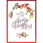 Mill Brook Studio - Cartes de souhaits Noël / Enveloppes - 5-3/8 po x 7-3/4 po - Joyeux Noël: Baies - Paquet de 18-Cartes de souhaits qualité boutique