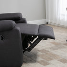HOMCOM - Canapé inclinable manuel avec repose-pieds pour salon - gris foncé-Assemblage requis 