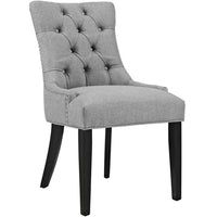 Modway - Regent Touffe Tissu Chaise à manger - Gris clair-Chaise de salle à manger à touffes