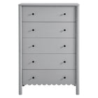 Modway - Emmeline 5 tiroirs festonnés Poitrine, Gris clair-6