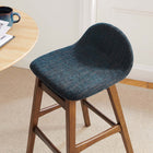 Modway - Juno Tabouret de bar - Tissu bleu marine - Ensemble de 2-Jambes écartées