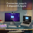 Logitech - MX Keys S for Mac - clavier sans fil, - touches programmables - rétroéclairé - Gris-Associez-le à la souris MX Master 3s for Mac: associez n'importe quels clavier et souris sans fil MX for Mac avec Logi Options+ pour travailler sans interruption et basculer entre 3 dispositifs Apple.