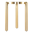 Zuo - Noan Table d’appoint - Blanc/Or-Dessus rond en marbre au style luxueux et intemporel