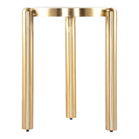 Zuo - Noan Table d’appoint - Blanc/Or-Dessus rond en marbre au style luxueux et intemporel