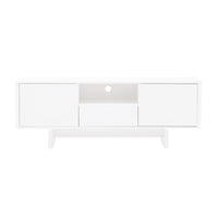 Manhattan Comfort - Meuble TV moderne Ella 59,1 po - Blanc-Meuble TV moderne pour salon