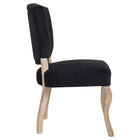 Modway - Array Français vintage Performance Velvet Fauteuil d’appoint de salle à manger - Noir-Revêtement en velours de performance