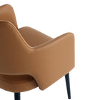 Manhattan Comfort - Lot de 2 fauteuils de salle à manger modernes Tremont 58 cm, revêtement similicuir, coloris Saddle-Mousse à haute densité pour le confort et la durabilité