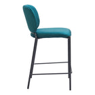 Zuo - Plat Tabouret de comptoir - Vert - Ensemble de 2-Dimensions: 19,7 po L x 19,7 po L x 36,2 po H