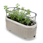 Permasteel - Jardinière à arrosage automatique avec supports de fixation - taupe-Supports muraux et pour rampes