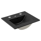Modway - Chaucer 18" Vanette de salle de bain - Noir noir-Stratifié à grain de bois