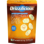 Drizzilicious - Mini galettes de riz Drizzilicious - Gâteau d’anniversaire - 113 g-Croustillants de riz réinventés - Une version plus légère des biscuits au chocolat, sucrée, délicieusement croquante et totalement satisfaisante, sans compromettre votre alimentation.