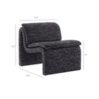 Modway - Lume Boucle Tapis Chaise d’accent sans accoudoir - Charbon de bois-Tissu boucle Tissu Rembourrage
