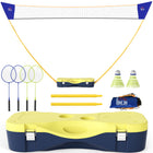 HOMCOM – Ensemble de filet de badminton portatif avec filet de 9,5 pi x 5 pi-Facile à installer et à démonter sans outils 
