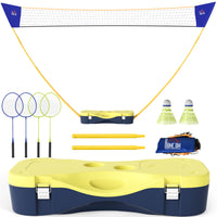 HOMCOM – Ensemble de filet de badminton portatif avec filet de 9,5 pi x 5 pi-Facile à installer et à démonter sans outils 
