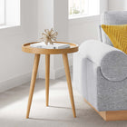 Modway - Chiro Bois rond Table d’appoint - Naturel-Pattes écartées et effilées