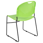 Flash Furniture - Chaise ultra-compacte empilable verte de la série HERCULES avec une et cadre enduit de poudre noire-Quantité de pile: 35