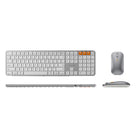ProtoArc - Combiné clavier et souris Bluetooth rétroéclairé pour Mac - Blanc-La souris et le clavier sans fil sont tous deux équipés de piles rechargeables, la souris étant équipée d’une batterie lithium intégrée de 300 mAh et le clavier d’une capacité plus grande de 1200 mAh