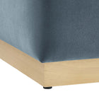 Modway - Tilden Velous de performance carré 17" Rembourré Ottoman - Cadet Blue Natural-8