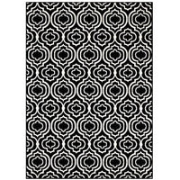 Modway - Frame Treillis marocain de transition Tapis de comédie 8 pi l x 10 pi L - Noir et blanc-Tapis de transition marocain en treillis